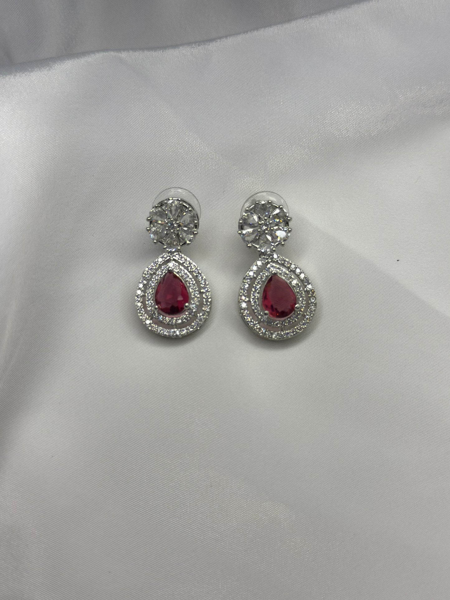 Scarlet Elegance Red Gemstone Jewelry Set
