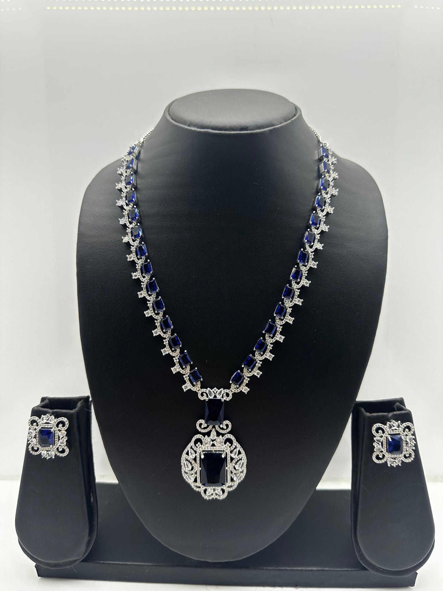Sapphire Necklace & Earring Set