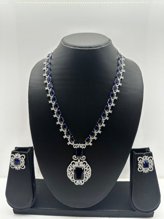 Sapphire Necklace & Earring Set