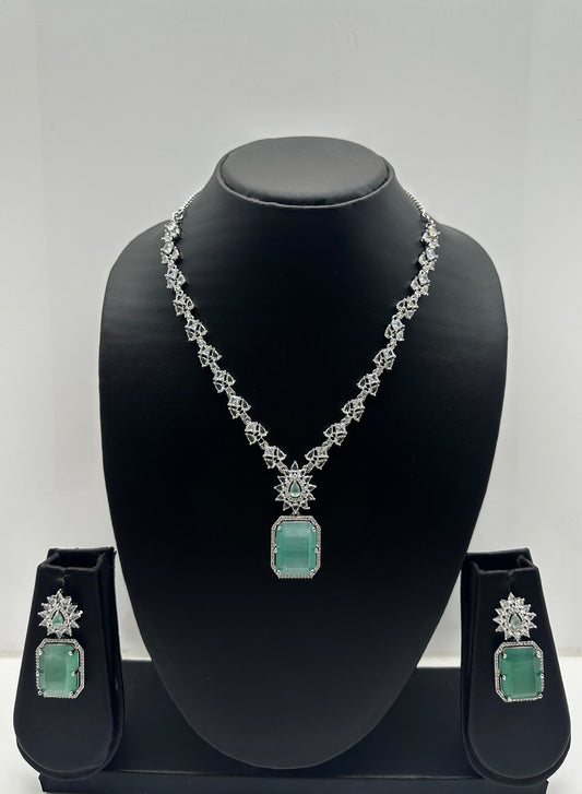 Emerald Grace AD Necklace & Earring Set