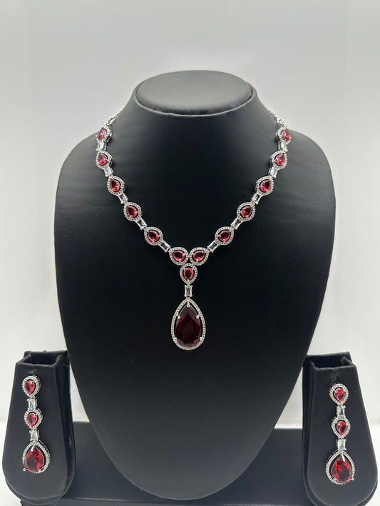 Red Gemstone Jewelry Set