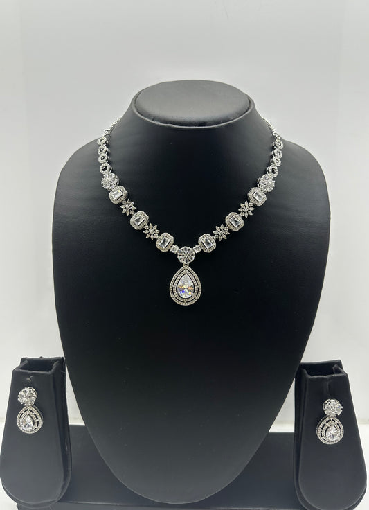 Diamond Floral Fantasy American Diamond Set