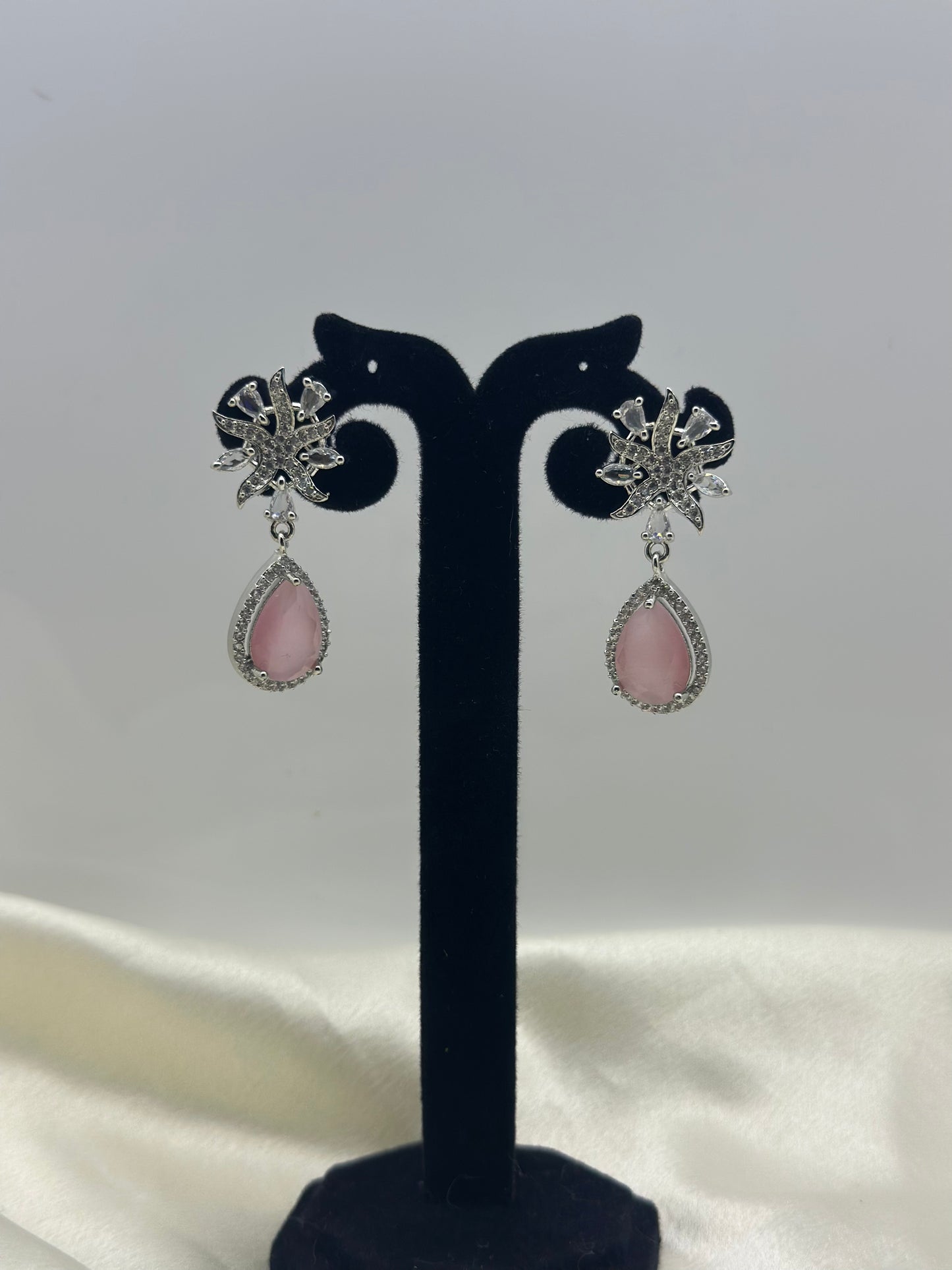 Rose Radiance Drop American diamond Earring