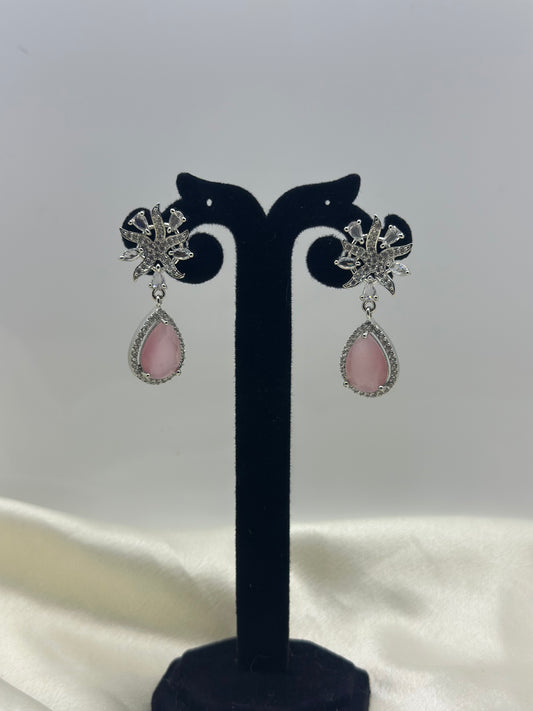 Rose Radiance Drop American diamond Earring