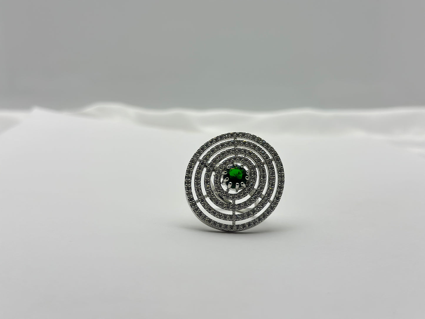 Emerald Vortex American diamond Ring