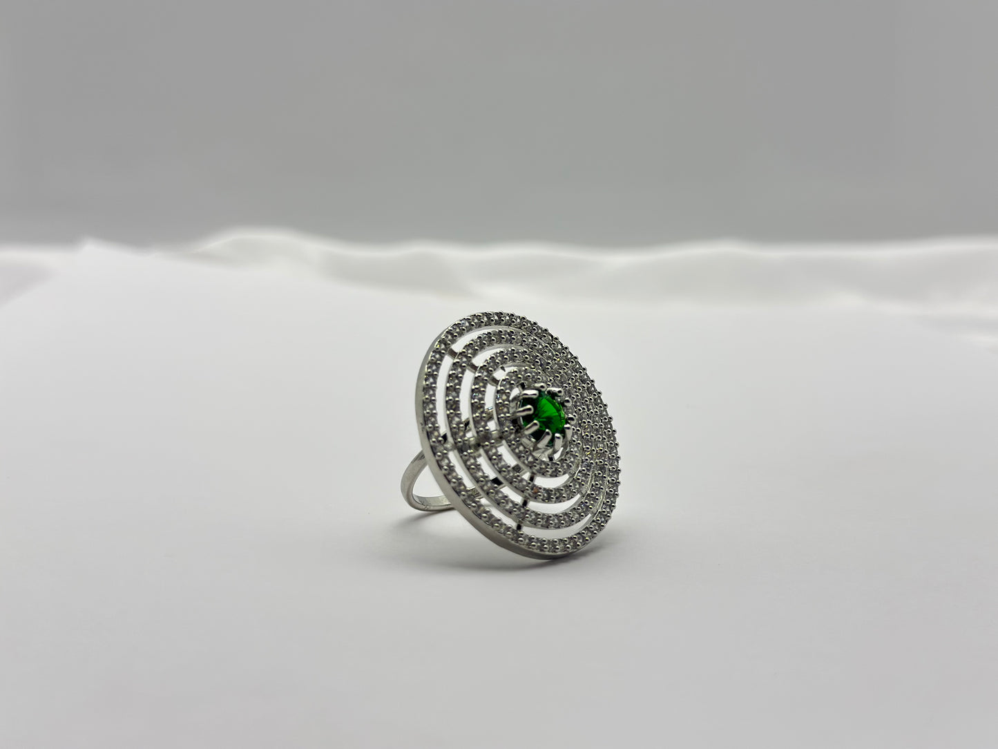 Emerald Vortex American diamond Ring