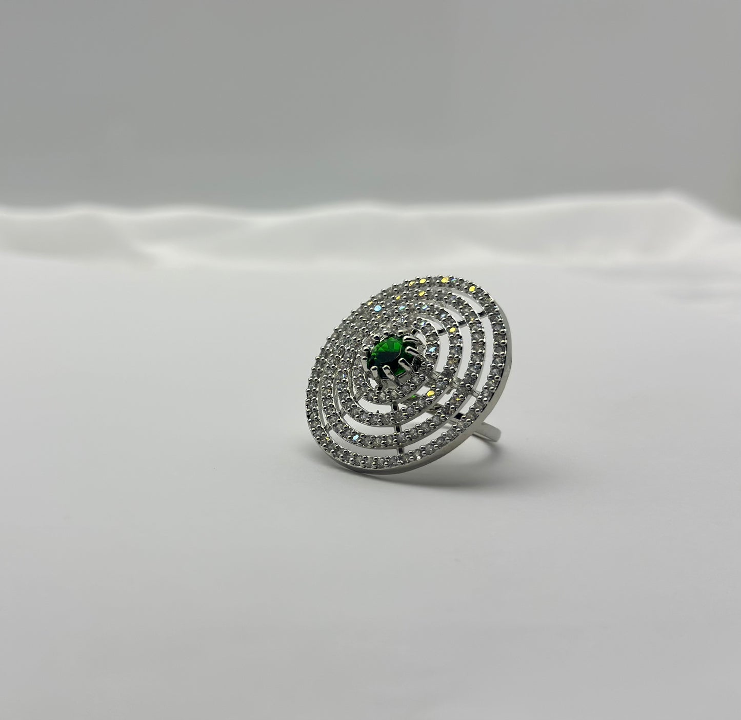 Emerald Vortex American diamond Ring