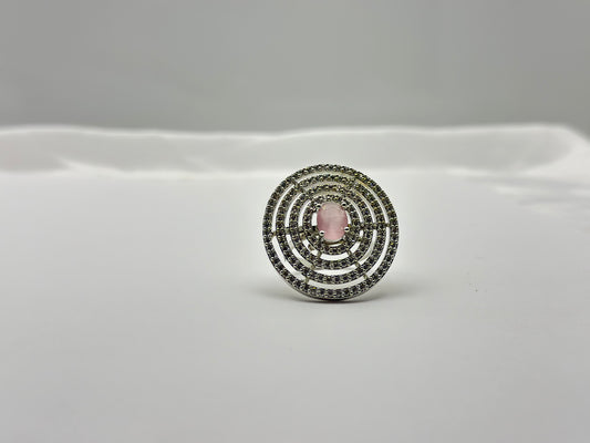 Rose Swirl American diamond Ring