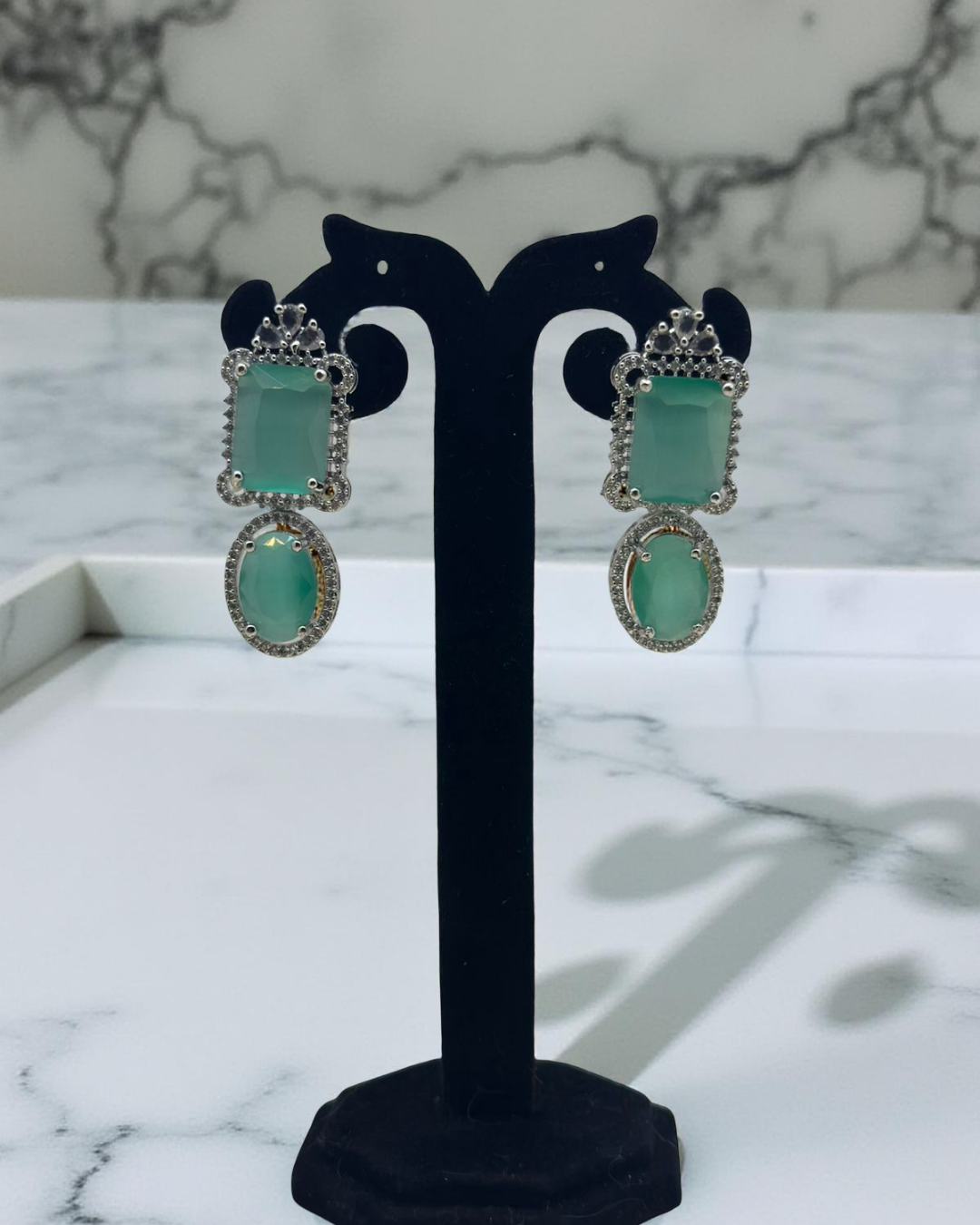 Zayna Mint Royale Drop Earring