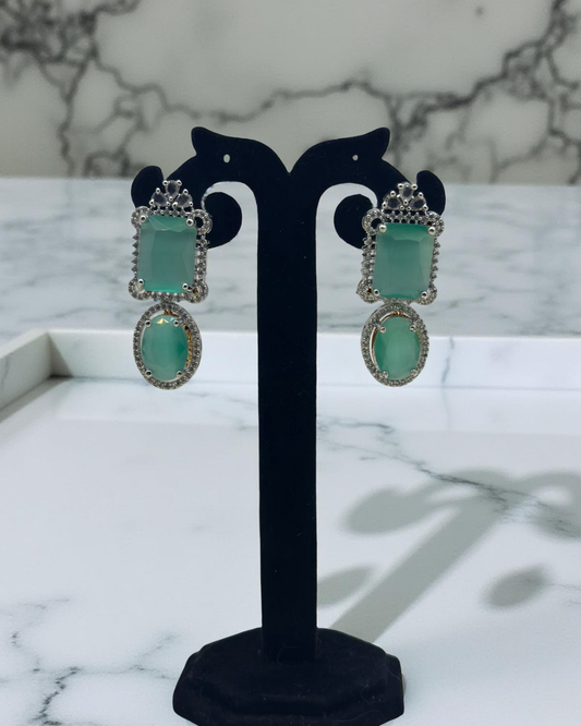 Zayna Mint Royale Drop Earring