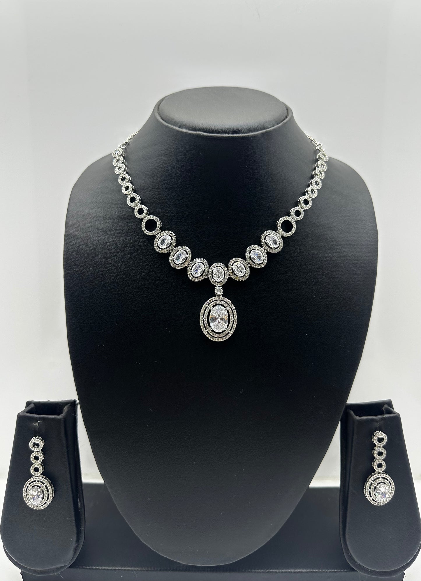 Elegance Diamond Necklace & Earring Set
