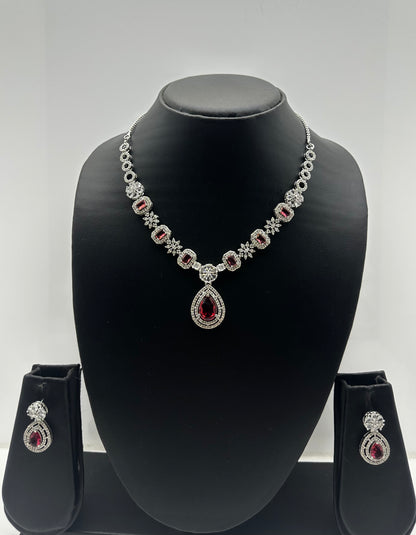 Scarlet Elegance Red Gemstone Jewelry Set