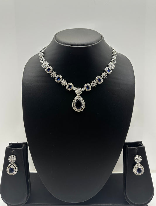 Twilight Charm Necklace & Earring  AD Set