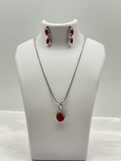 Rubira  American diamond Pendant Set