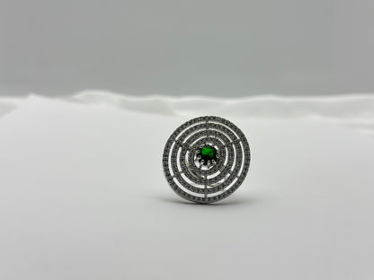 Emerald Vortex  American diamond Ring