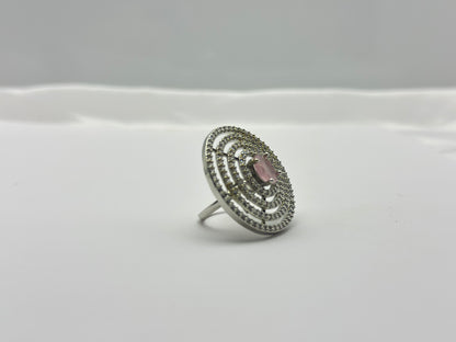 Rose Swirl American diamond  Ring