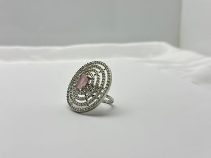 Rose Swirl American diamond  Ring