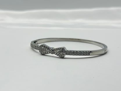 Diamond Bow Bangle and Ring  American diamond Set
