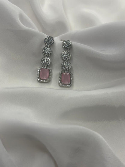 Plum Radiance AD Necklace & Earring Set