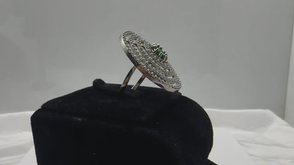 Emerald Vortex  American diamond Ring