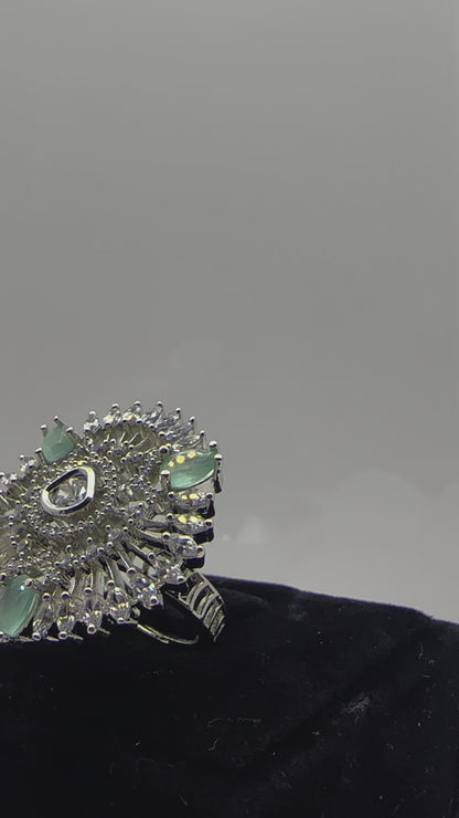Radiant Bloom American Diamond  Ring