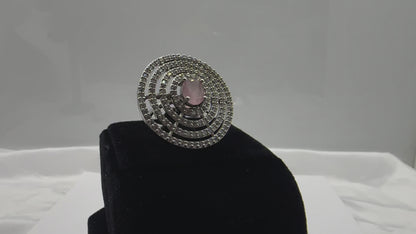 Rose Swirl American diamond  Ring