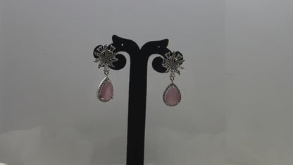 Rose Radiance Drop American diamond Earring